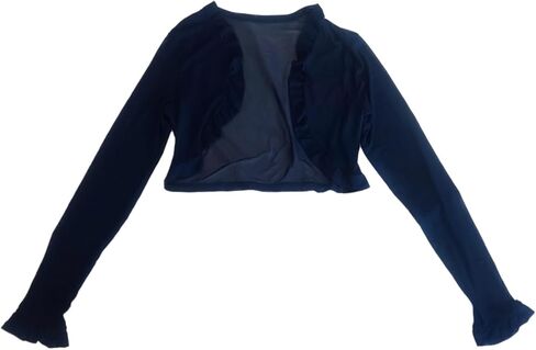 Allegra K Elegant Sheer Mesh Shrug for Women's Ruffled Open Front Cocktail Crop Bolero Cardigan in Saudi Arabia