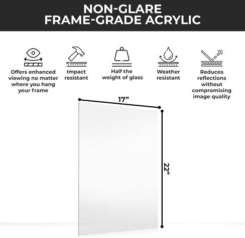 CountryArtHouse Non-Glare Acrylic Replacement for 16x20 Picture Frame, Replacement Plexiglass for 16x20 Photo Frame, UV-Resistant Non-Glare Acrylic Cover Sheet in Saudi Arabia