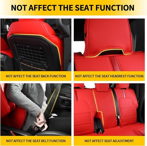 Seat Covers Compatible with 2021 2023 2024 Ford Bronco Full Protector with Backrest and Armrest 2022 Bronco Accessories 4 Door (Red and Red) in Saudi Arabia