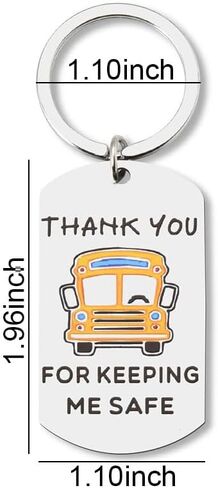 سائق الحافلة التقدير الهدايا المفاتيح للرجال النساء شكرا لك الهدايا لسائقي الحافلات المدرسية التقاعد عيد الميلاد هدايا عيد ميلاد له - شكرا لك على إبقائي آمنة سلاسل المفاتيح in Kuwait