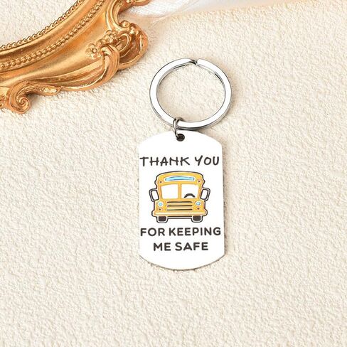سائق الحافلة التقدير الهدايا المفاتيح للرجال النساء شكرا لك الهدايا لسائقي الحافلات المدرسية التقاعد عيد الميلاد هدايا عيد ميلاد له - شكرا لك على إبقائي آمنة سلاسل المفاتيح in Kuwait