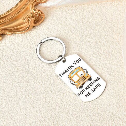 سائق الحافلة التقدير الهدايا المفاتيح للرجال النساء شكرا لك الهدايا لسائقي الحافلات المدرسية التقاعد عيد الميلاد هدايا عيد ميلاد له - شكرا لك على إبقائي آمنة سلاسل المفاتيح in Kuwait