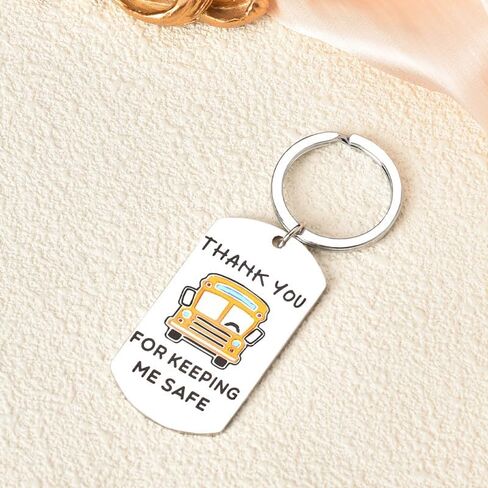 سائق الحافلة التقدير الهدايا المفاتيح للرجال النساء شكرا لك الهدايا لسائقي الحافلات المدرسية التقاعد عيد الميلاد هدايا عيد ميلاد له - شكرا لك على إبقائي آمنة سلاسل المفاتيح in Kuwait