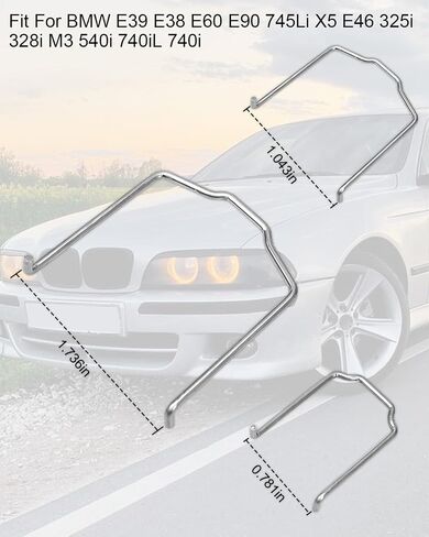 مشبك زنبركي لخرطوم الرادياتير متوافق مع BMW E39 E38 E60 E90 745Li X5 E46 325i 328i M3 540i 740iL 740i، مشبك حذاء الحصان 3 قطع in Saudi Arabia