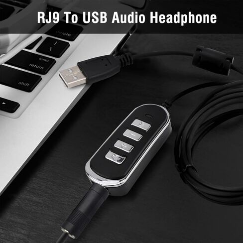 خط تحويل سماعة رأس Zopsc RJ9 إلى USB لسماعات رأس الكمبيوتر مع صندوق التحكم in Saudi Arabia