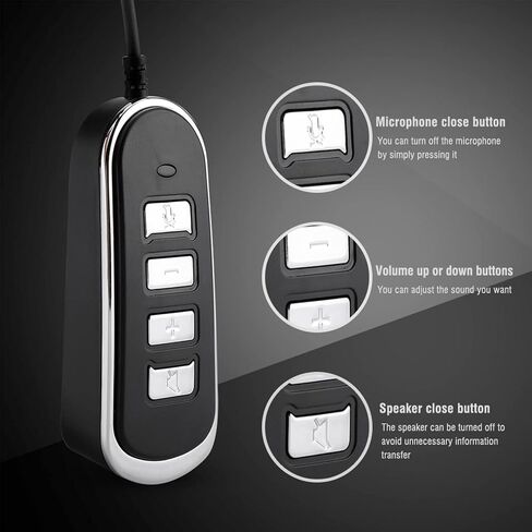 خط تحويل سماعة رأس Zopsc RJ9 إلى USB لسماعات رأس الكمبيوتر مع صندوق التحكم in Saudi Arabia