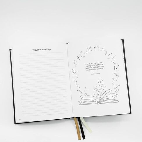 مجلة القراءة السوداء من LitJoy Crate | لاحظ الأفكار والأفكار والمشاعر حتى لا تنسى أبدًا تجربة القراءة الخاصة بك in Saudi Arabia