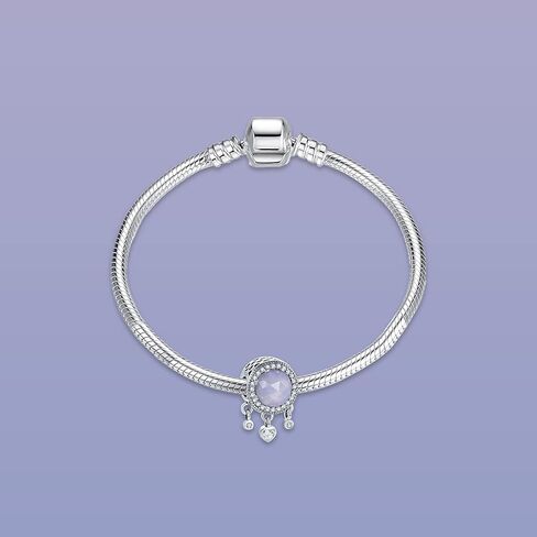 سحر جوهرة شهر يونيو من الفضة الإسترليني عيار 925 مقلدًا من حجر القمر للأساور in Kuwait