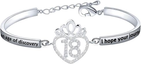 FEELMEM Birthday Gifts Bracelet 12th 13th 16th 18th 30th 40th Crown Queen Charm Bracelet Birthday Gift for Daughter Niece in Saudi Arabia