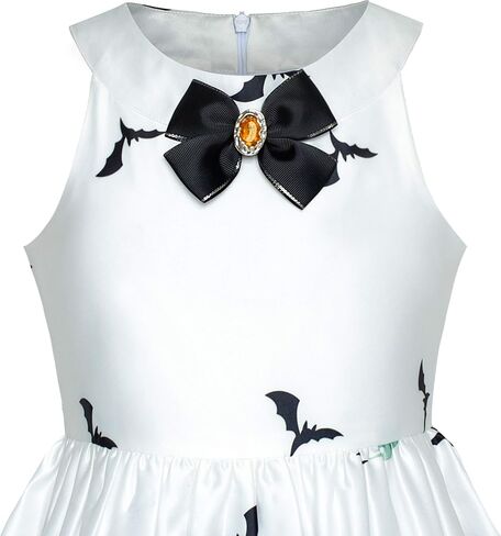 Sunny Fashion Girls Dress Halloween Party Witch Bat Pumpkin Halter Dress in Saudi Arabia