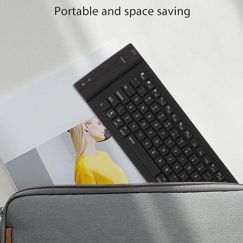 Luqeeg Foldable Silicone Keyboard, 108 Keys Waterproof Full Sealing Bluetooth Keyboard, Mute Typing Foldable Keyboard, Ultra Slim Silent Portable Wireless Keyboard for Tablets in Saudi Arabia