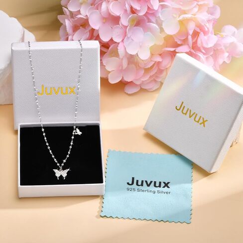 Sterling Silver Butterfly Necklace for Women, 925 Silver Dainty Butterfly Pendant Necklace for Women, Mother Day Cute Choker Necklaces Jewelry Gifts for Mom Friends Grandma in Saudi Arabia