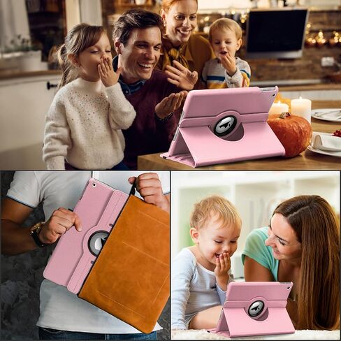 حافظة iPad مقاس 10.2 بوصة تناسب iPad الجيل التاسع 2021/ iPad الجيل الثامن 2020/ iPad الجيل السابع 2019-360 درجة غطاء حماية iPad 10.2 لجهاز iPad 10.2 مع تنبيه النوم (أسود) in Kuwait