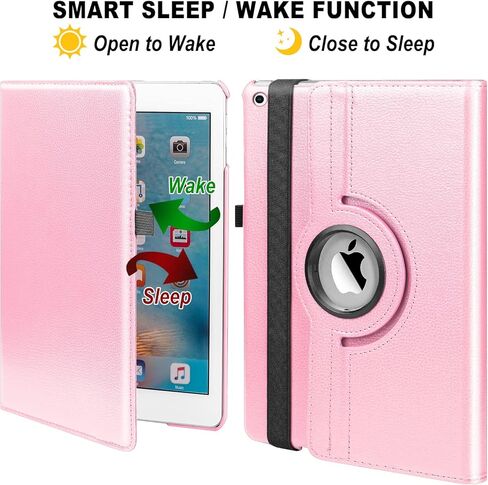 حافظة iPad مقاس 10.2 بوصة تناسب iPad الجيل التاسع 2021/ iPad الجيل الثامن 2020/ iPad الجيل السابع 2019-360 درجة غطاء حماية iPad 10.2 لجهاز iPad 10.2 مع تنبيه النوم (أسود) in Kuwait