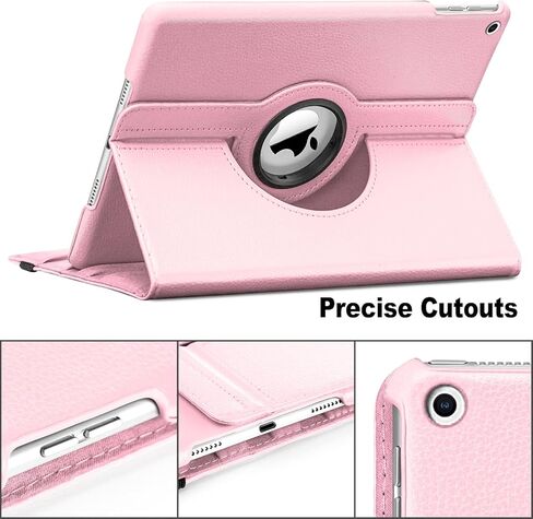 حافظة iPad مقاس 10.2 بوصة تناسب iPad الجيل التاسع 2021/ iPad الجيل الثامن 2020/ iPad الجيل السابع 2019-360 درجة غطاء حماية iPad 10.2 لجهاز iPad 10.2 مع تنبيه النوم (أسود) in Kuwait