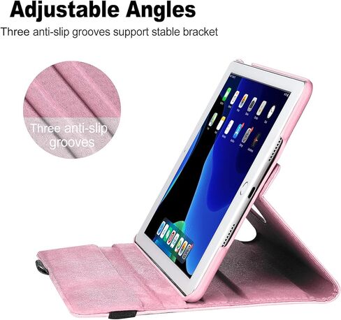 حافظة iPad مقاس 10.2 بوصة تناسب iPad الجيل التاسع 2021/ iPad الجيل الثامن 2020/ iPad الجيل السابع 2019-360 درجة غطاء حماية iPad 10.2 لجهاز iPad 10.2 مع تنبيه النوم (أسود) in Kuwait