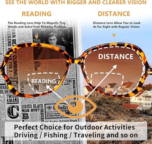 Sehnsucht Bifocal Reading Sunglasses for Women Fashion Sun Readers UV Protection Shades Ladies Reading Glasses in Saudi Arabia