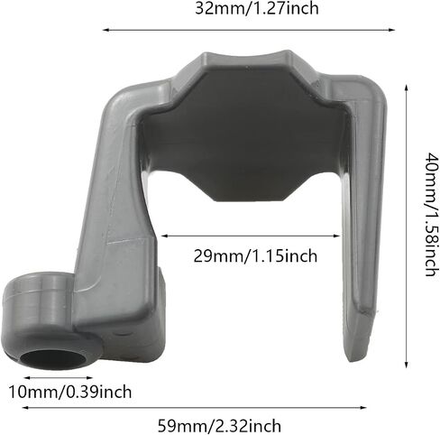 DZS Elec Fender Bumpers Hanger 4PCS Black and Gray Plastic Pontoon Boat Square Rail Fender Adjuster Hanger Clips in Saudi Arabia