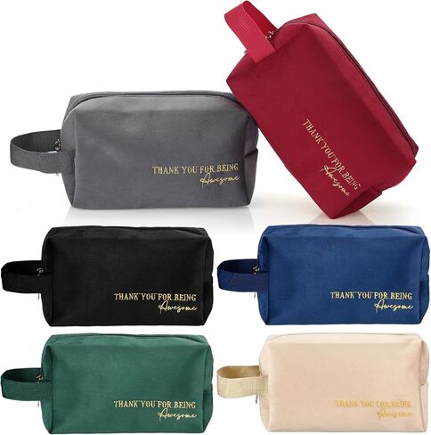 Buryeah Inspirational Cosmetic Bags Teacher Nurse Appreciation Gift Velvet Makeup Bag Organizer Purse Pouches Thank You Gift for Employee Pencil Case Travel Men Women(Awesome Sign) in Saudi Arabia