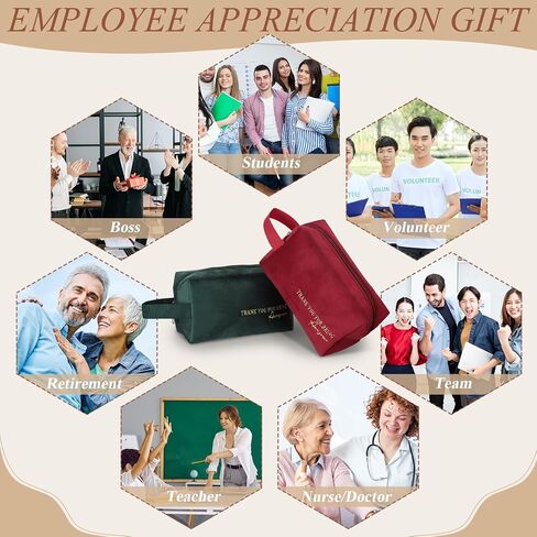 Buryeah Inspirational Cosmetic Bags Teacher Nurse Appreciation Gift Velvet Makeup Bag Organizer Purse Pouches Thank You Gift for Employee Pencil Case Travel Men Women(Awesome Sign) in Saudi Arabia