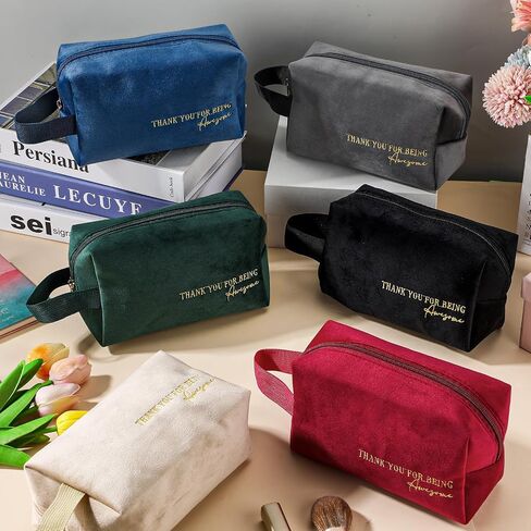 Buryeah Inspirational Cosmetic Bags Teacher Nurse Appreciation Gift Velvet Makeup Bag Organizer Purse Pouches Thank You Gift for Employee Pencil Case Travel Men Women(Awesome Sign) in Saudi Arabia