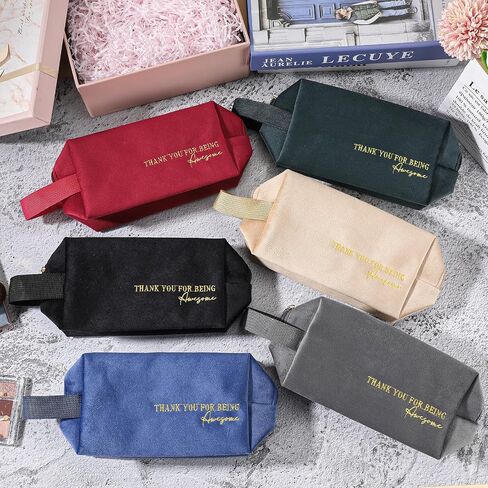 Buryeah Inspirational Cosmetic Bags Teacher Nurse Appreciation Gift Velvet Makeup Bag Organizer Purse Pouches Thank You Gift for Employee Pencil Case Travel Men Women(Awesome Sign) in Saudi Arabia