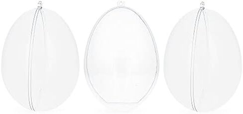Set of 3 Clear Plastic Egg Ornaments 5.9 Inches (150 mm) in Saudi Arabia