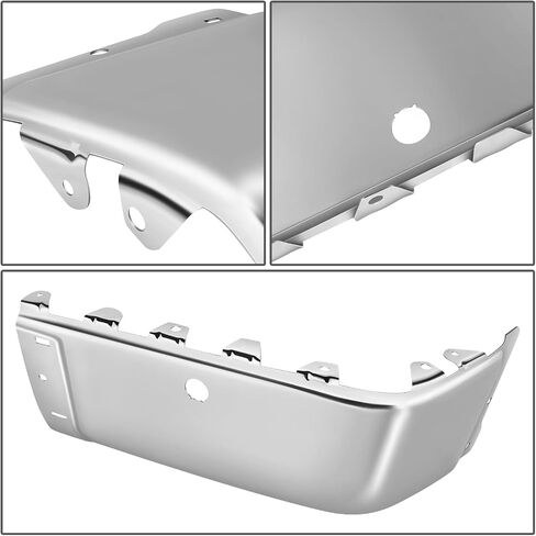DNA MOTORING Rear Right Bumper End Cap Compatible with 07-13 Silverado/Sierra 1500 2500HD 3500HD Fleetside w/Sensor Holes, Chrome, BUMP-R-CS07-C-01-CH-R in Saudi Arabia