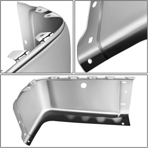 DNA MOTORING Rear Right Bumper End Cap Compatible with 07-13 Silverado/Sierra 1500 2500HD 3500HD Fleetside w/Sensor Holes, Chrome, BUMP-R-CS07-C-01-CH-R in Saudi Arabia