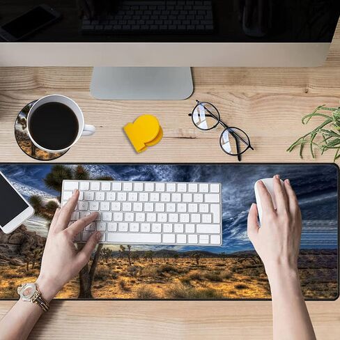 Large Game Mouse Pad + Wrist Support Pad + Coffee Coaster, Sunflower Quote Live Love Laugh Foldable Table Mat with Stitched Edge, Non-Slip Set Pad Suitable for Office Work and Home in Saudi Arabia