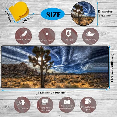 Large Game Mouse Pad + Wrist Support Pad + Coffee Coaster, Sunflower Quote Live Love Laugh Foldable Table Mat with Stitched Edge, Non-Slip Set Pad Suitable for Office Work and Home in Saudi Arabia