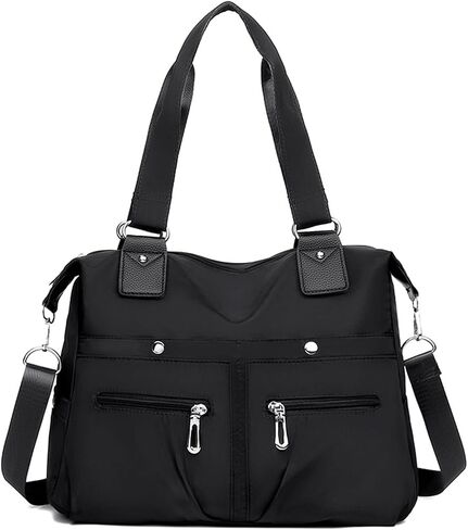 Tote Bag Crossbody Bags for Women Nylon Purses for Women Multiple Pockets Bag Handbags with Zipper Satchel Bags in Saudi Arabia