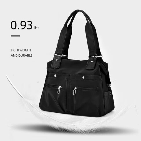 Tote Bag Crossbody Bags for Women Nylon Purses for Women Multiple Pockets Bag Handbags with Zipper Satchel Bags in Saudi Arabia