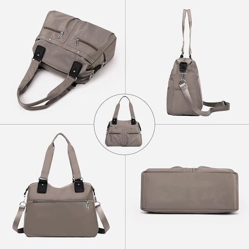 Tote Bag Crossbody Bags for Women Nylon Purses for Women Multiple Pockets Bag Handbags with Zipper Satchel Bags in Saudi Arabia