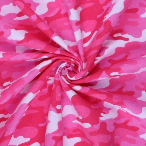 Mook Fabrics Flannel PRT Camo, Hot Pink Cut by The Yard in Saudi Arabia