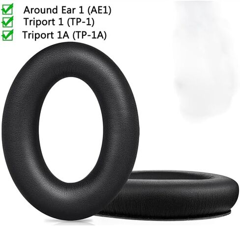 استبدال وسادة الأذن الفاخرة من OUWGA لسماعات Bose Triport 1 (TP-1)، Triport 1A (TP-1A)، سماعات الرأس حول الأذن 1 (AE1)، وسائد الأذن مع إسفنج صوتي، إسفنج ذو ذاكرة عالية بسمك متزايد - أسود in Saudi Arabia