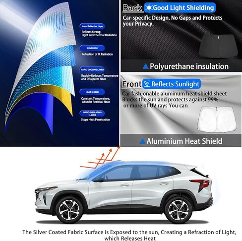 SHAOHAO for 2024 Lexus RX 350 Windshield Sun Shade 2023 2024 RX350 Car Window Shades, for 2023 2024 Lexus RX 350 350h 450h 500h Car Sun Shade Windshield 2024 RX350 Accessories Sun Blocker Protector in Kuwait