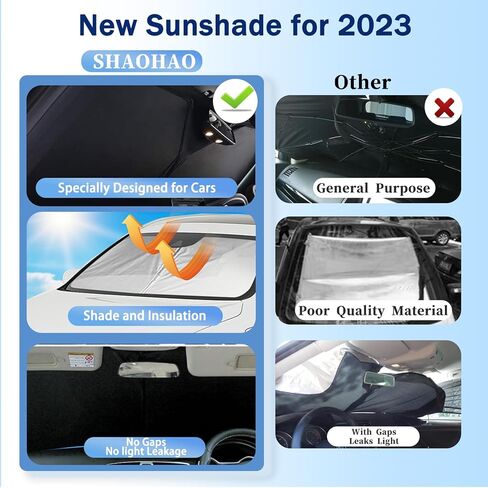 SHAOHAO for 2024 Lexus RX 350 Windshield Sun Shade 2023 2024 RX350 Car Window Shades, for 2023 2024 Lexus RX 350 350h 450h 500h Car Sun Shade Windshield 2024 RX350 Accessories Sun Blocker Protector in Kuwait