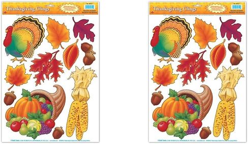 Thanksgiving Clings Party Accessory (1 count) (11/Sh) in Saudi Arabia