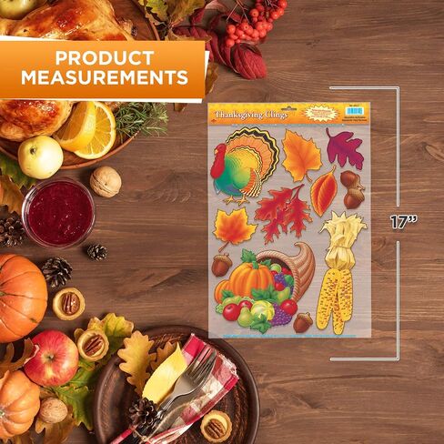 Thanksgiving Clings Party Accessory (1 count) (11/Sh) in Saudi Arabia