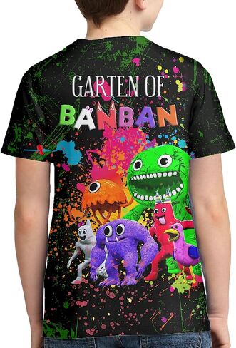 Garten Game T-Shirt Horror Cartoon Round Neck Shirt for Boys and Girls in Saudi Arabia