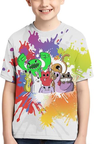 Garten Game T-Shirt Horror Cartoon Round Neck Shirt for Boys and Girls in Saudi Arabia