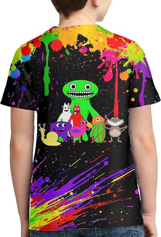 Garten Game T-Shirt Horror Cartoon Round Neck Shirt for Boys and Girls in Saudi Arabia