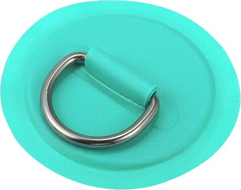 X AUTOHAUX 8pcs 8cm D Ring Patch PVC Stainless Steel Round Shape D Ring Pad for Surfboard Inflatable Boat Kayak Canoe Deck in Saudi Arabia