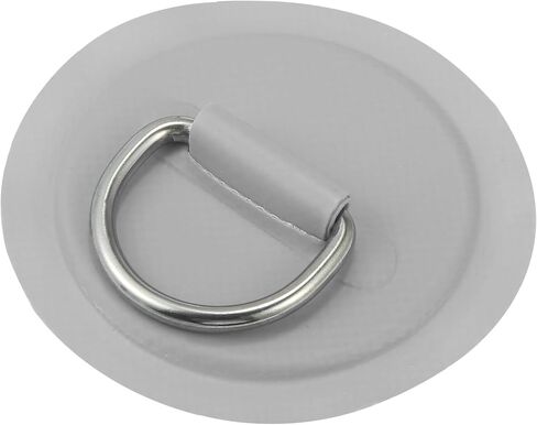 X AUTOHAUX 8pcs 8cm D Ring Patch PVC Stainless Steel Round Shape D Ring Pad for Surfboard Inflatable Boat Kayak Canoe Deck in Saudi Arabia