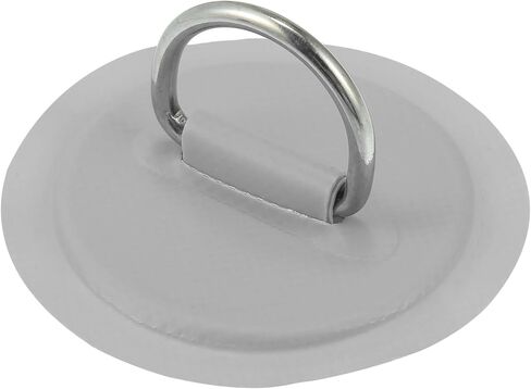 X AUTOHAUX 8pcs 8cm D Ring Patch PVC Stainless Steel Round Shape D Ring Pad for Surfboard Inflatable Boat Kayak Canoe Deck in Saudi Arabia