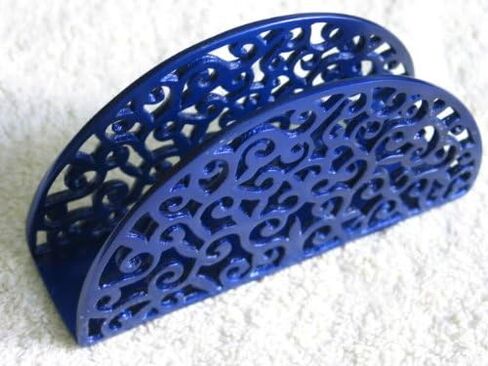 Napkin Holder Blue Anodized Aluminum Yair Emanuel Home Decor Kitchen Accessory in Saudi Arabia