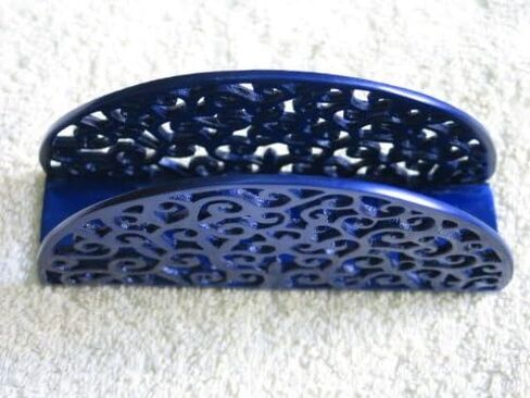 Napkin Holder Blue Anodized Aluminum Yair Emanuel Home Decor Kitchen Accessory in Saudi Arabia