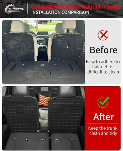 Back Seat Cover Protector Compatible with 2020-2025 Kia Telluride 7 Seats Cargo Mat Kick Mat TPE All Weather Backrest Mats 2024 Telluride Accessories (2nd Row Backrest Mats) in Saudi Arabia