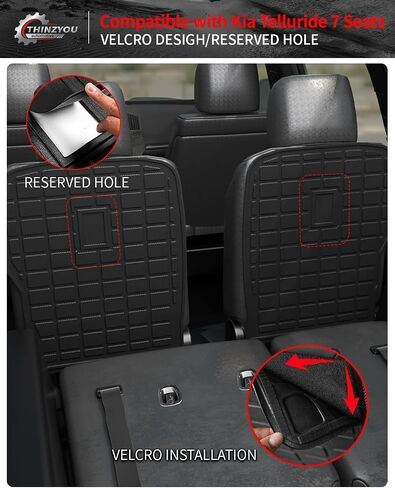 Back Seat Cover Protector Compatible with 2020-2025 Kia Telluride 7 Seats Cargo Mat Kick Mat TPE All Weather Backrest Mats 2024 Telluride Accessories (2nd Row Backrest Mats) in Saudi Arabia